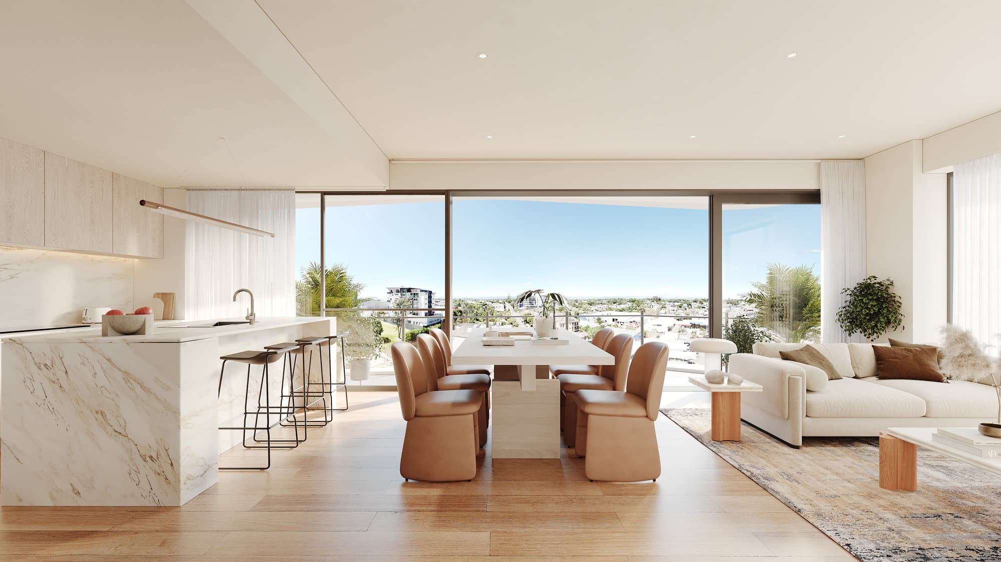 Kitchen & living area