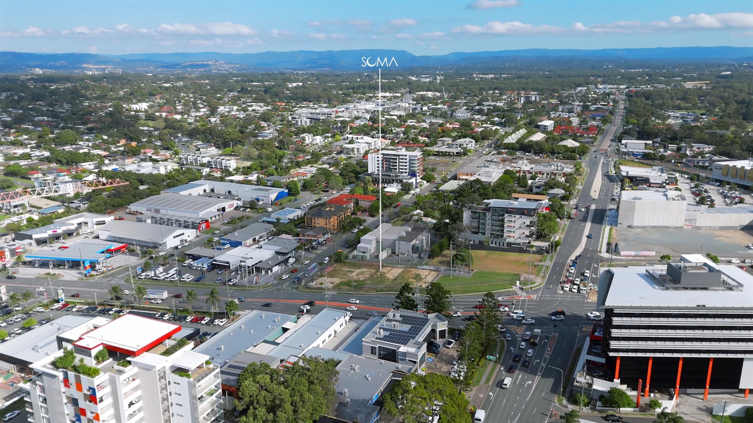 Aerial view of SOMA location in Southport